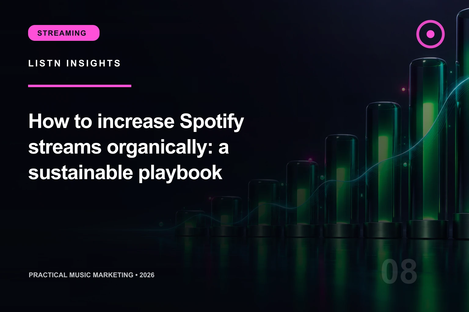 LISTN editorial cover for How to increase Spotify streams organically: a sustainable playbook