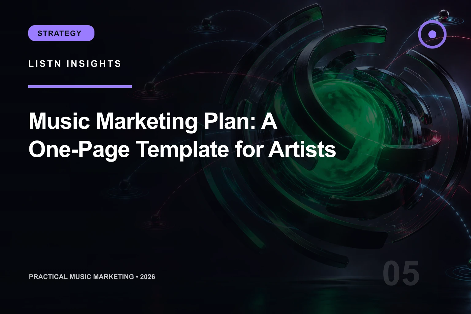 LISTN editorial cover for Music Marketing Plan: A One-Page Template for Artists