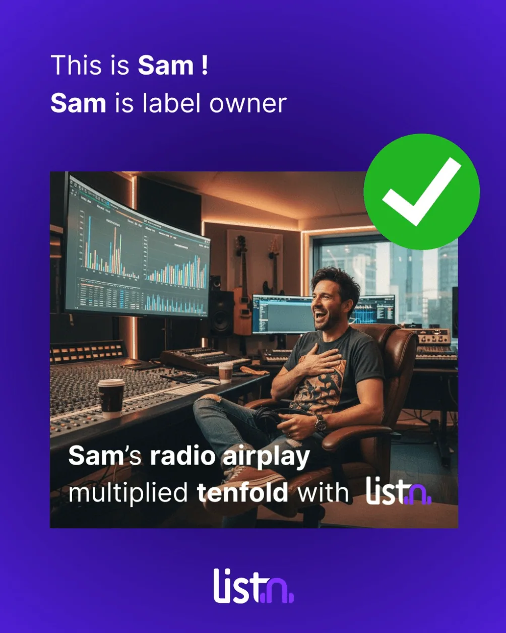 Meet Sam. Sam runs a label — illustration 2